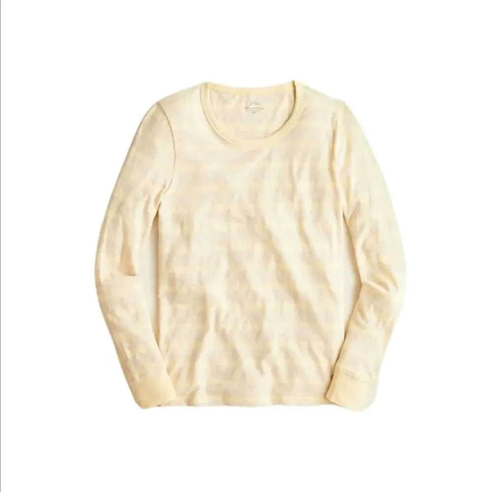 J. Crew - Vintage crewneck long sleeve T-shirt - Soft Yellow - Size Large